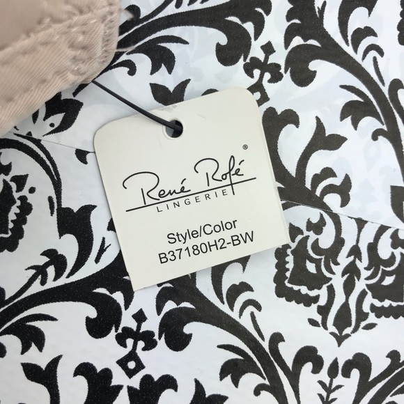 NWT : Rene Rofe : size : 36C : Blush pale light Pink Floral Lace Bra - Picture 6 of 8